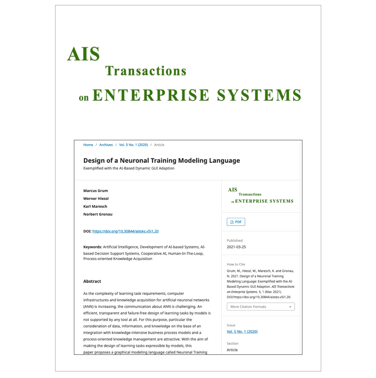 Journal Article (AIS TES)